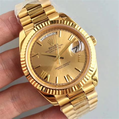 rolex day date 2 yellow gold replica|best rolex day date homage.